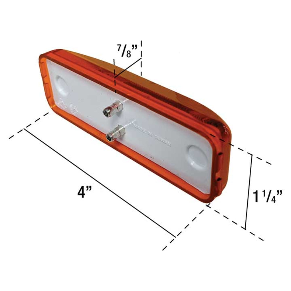 Uni-Bond Lighting KT2140A 1Inx4In SeaLED Amber & Gray Base Mount w/Hotwire Kit