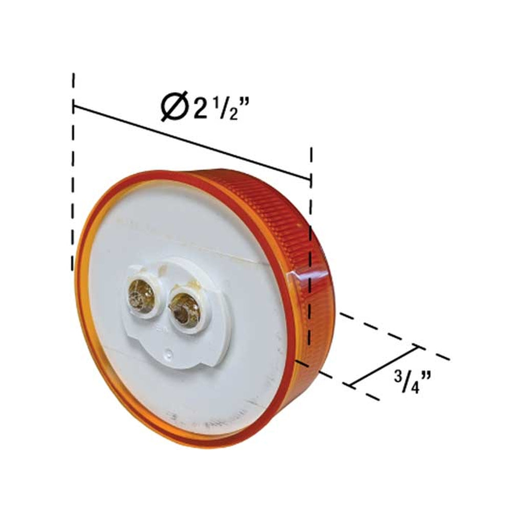 Uni-Bond Lighting KT3255A 2.5In Round SeaLED Amber Open Grommet & Pigtail Kit
