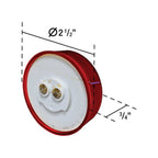 Uni-Bond Lighting KT3255R 2.5In Round SeaLED Red Open Grommet & Pigtail Kit