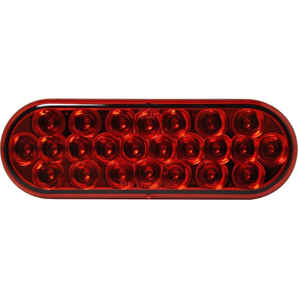 Uni-Bond Lighting LED2238-24R LED Oval Sttp Lamp Red 24Diodes