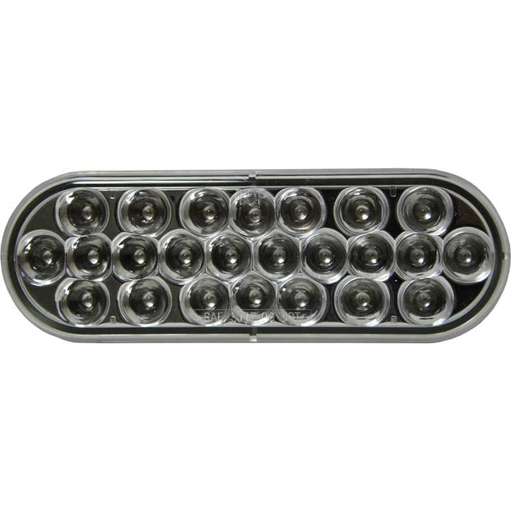 Uni-Bond Lighting LED2238C-24R LED Oval Sttp Clear Lens Lamp Red 24Diodes