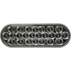 Uni-Bond Lighting LED2238C-24R LED Oval Sttp Clear Lens Lamp Red 24Diodes