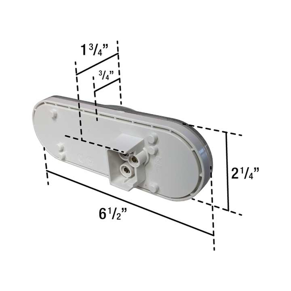 Uni-Bond Lighting LED2238C-24R LED Oval Sttp Clear Lens Lamp Red 24Diodes