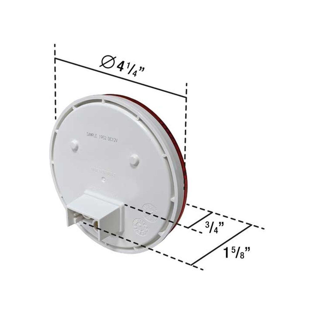 Uni-Bond Lighting LED4000S-10R LED 4In Round Stt Lamp Red 10Diodes