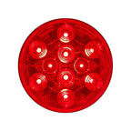 Uni-Bond Lighting LED4000S-10R LED 4In Round Stt Lamp Red 10Diodes