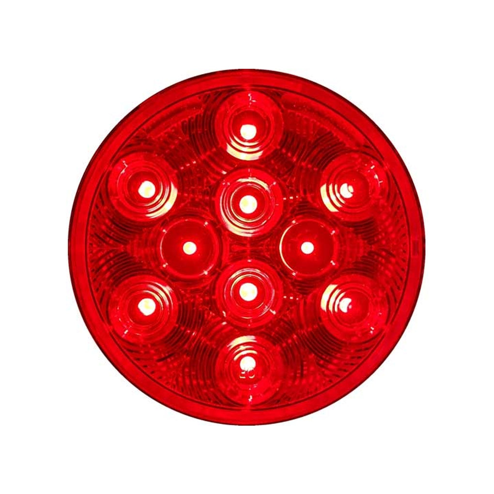 Uni-Bond Lighting LED4000S-10R LED 4In Round Stt Lamp Red 10Diodes