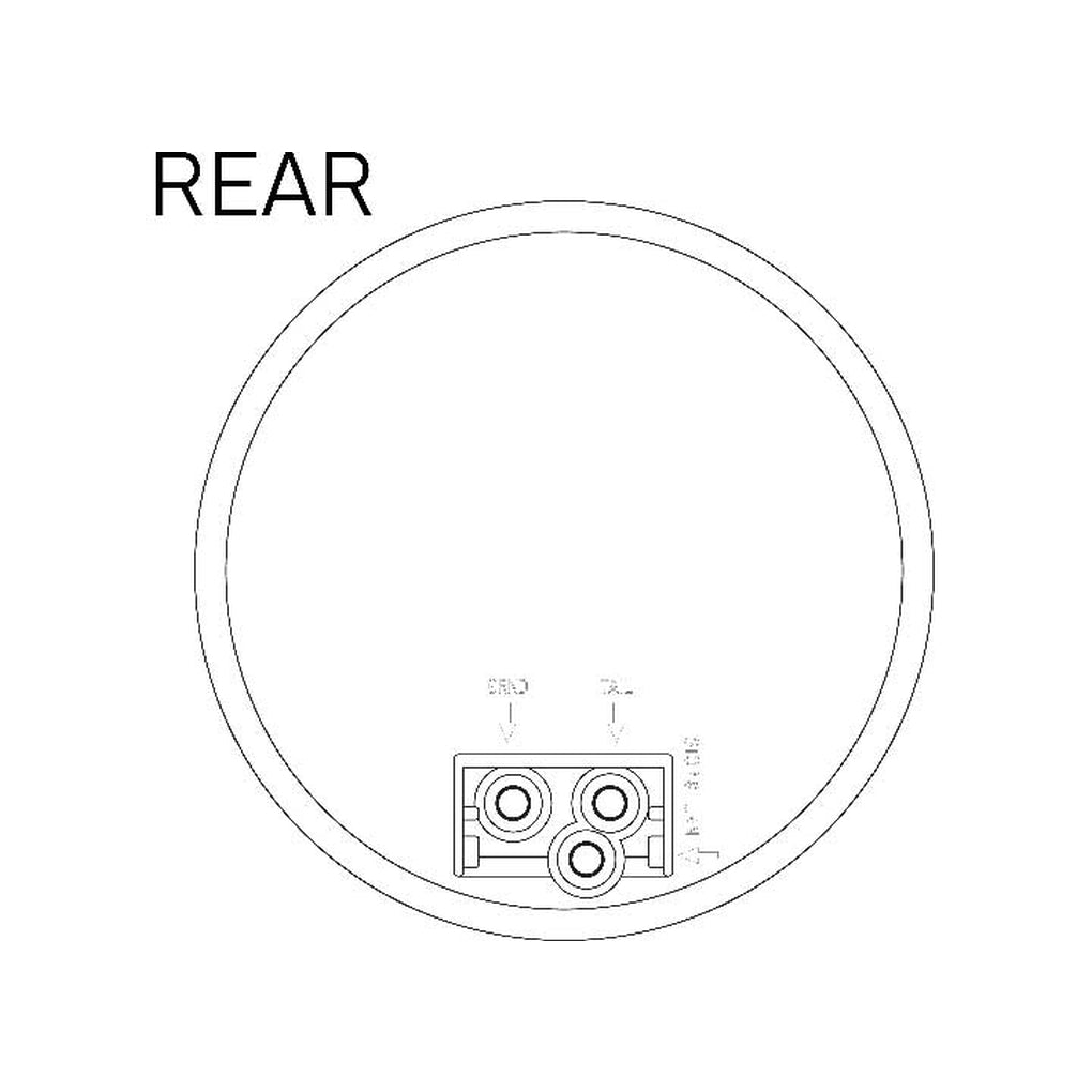 Uni-Bond Lighting LED4000T-12R LED 4In Round Stt Lamp Red 12Diodes