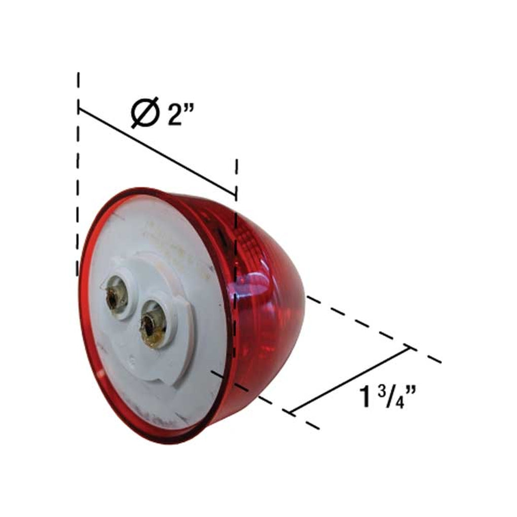 Uni-Bond Lighting LED7200-6R LED 2In Beehive Marker Lamp Red 6Diodes