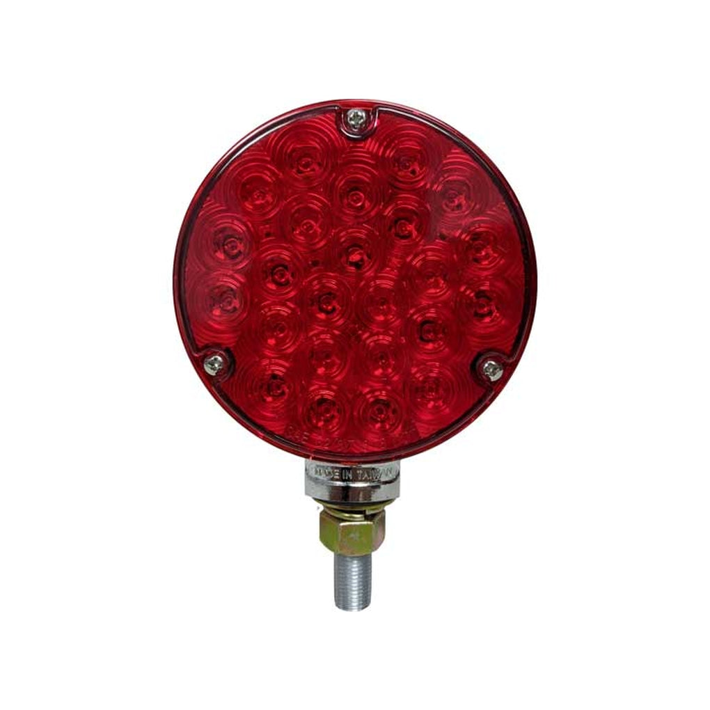 Uni-Bond Lighting LFM4102-24RA LED Round Fender Mount Red/Amber Chrome Die Cast Base