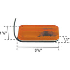 Uni-Bond Lighting ML1030A (1 Bulb) 11/8In X 3.5In Thinline Marker Lamp Amber