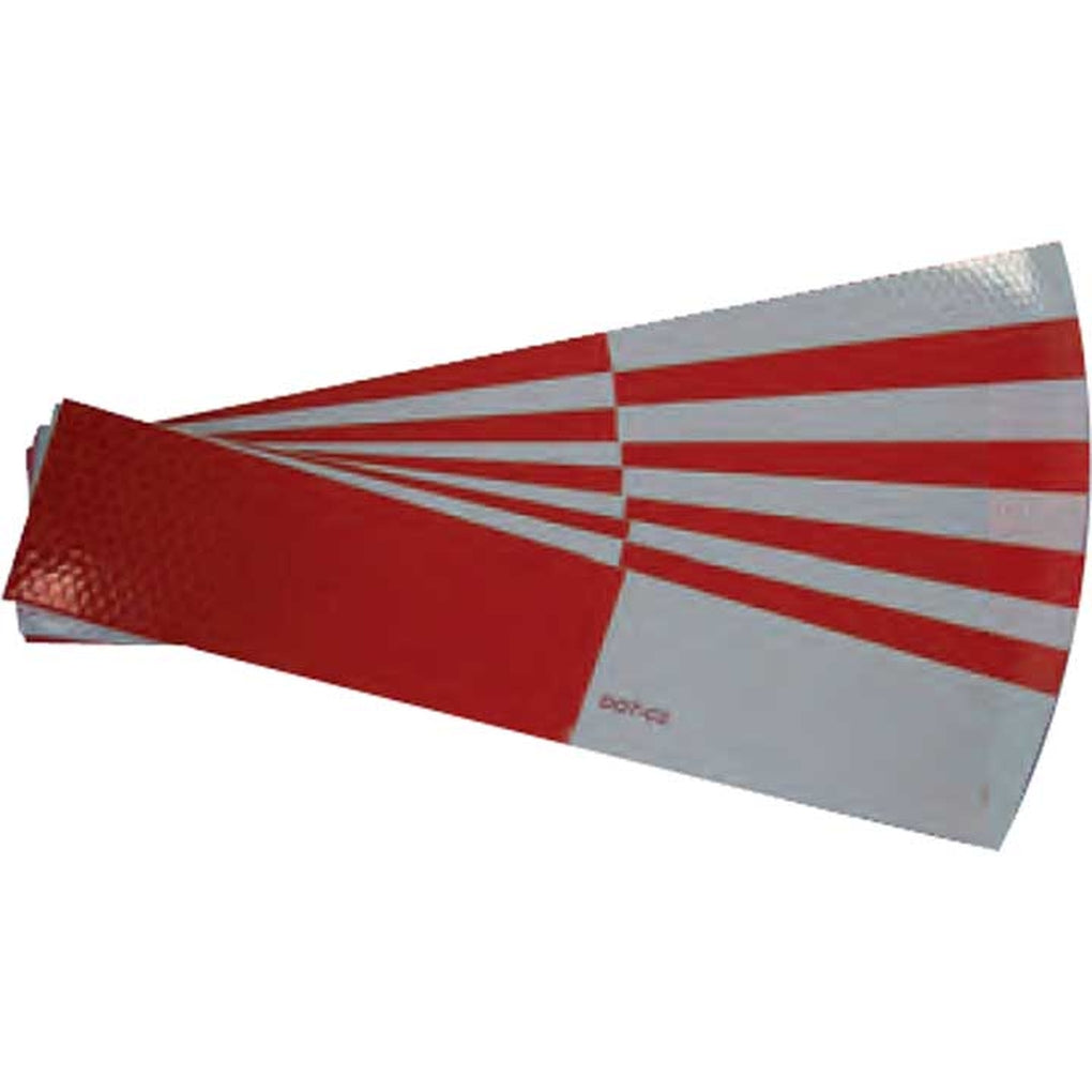 Uni-Bond Lighting RT2001RW-10 (10 Pcs of 12In Strip) 2In Conspicuity Tape Red/Silver
