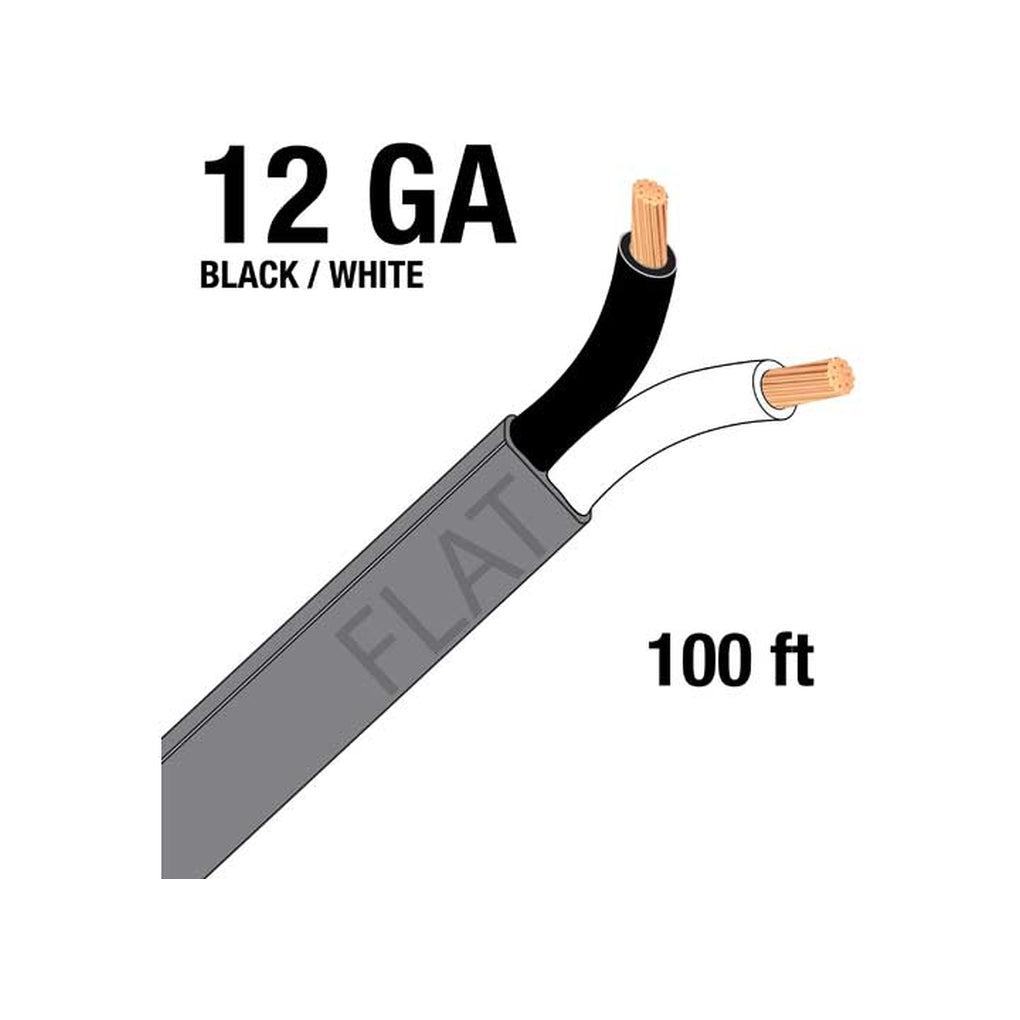 Uni-Bond Lighting W212100-G (100 Ft) Grey Jacketed Trailer Cable 2Wire 12 Ga
