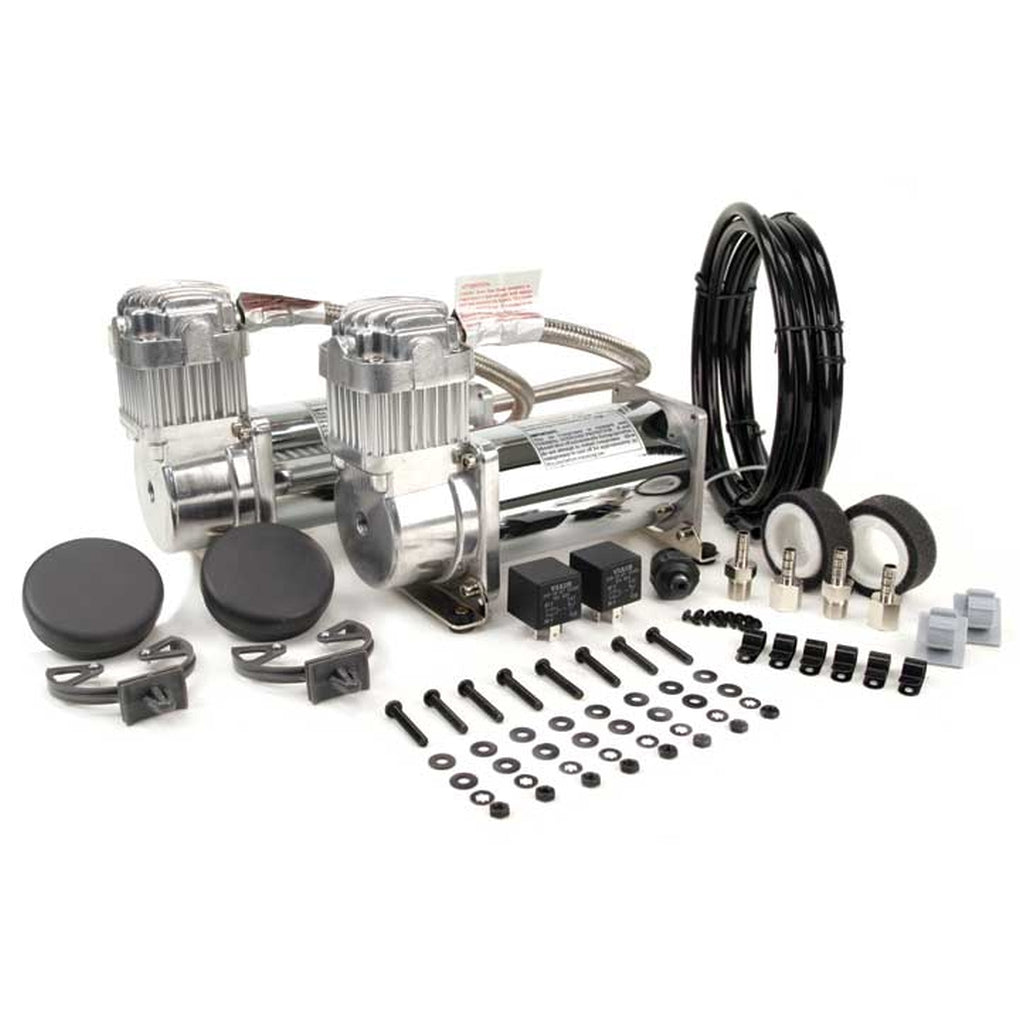 Viair 40013 Dual Chrome 400C Value Pack (400C/2 110/145 P. Switch 40 Amp Relay/2)