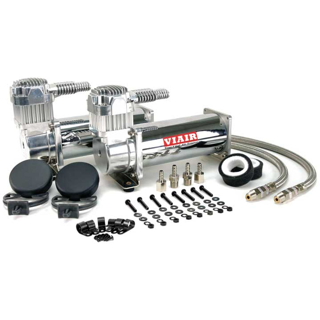 Viair 44432 Dual Chrome 444C Hiperformance Dual Pack (200 Psi)