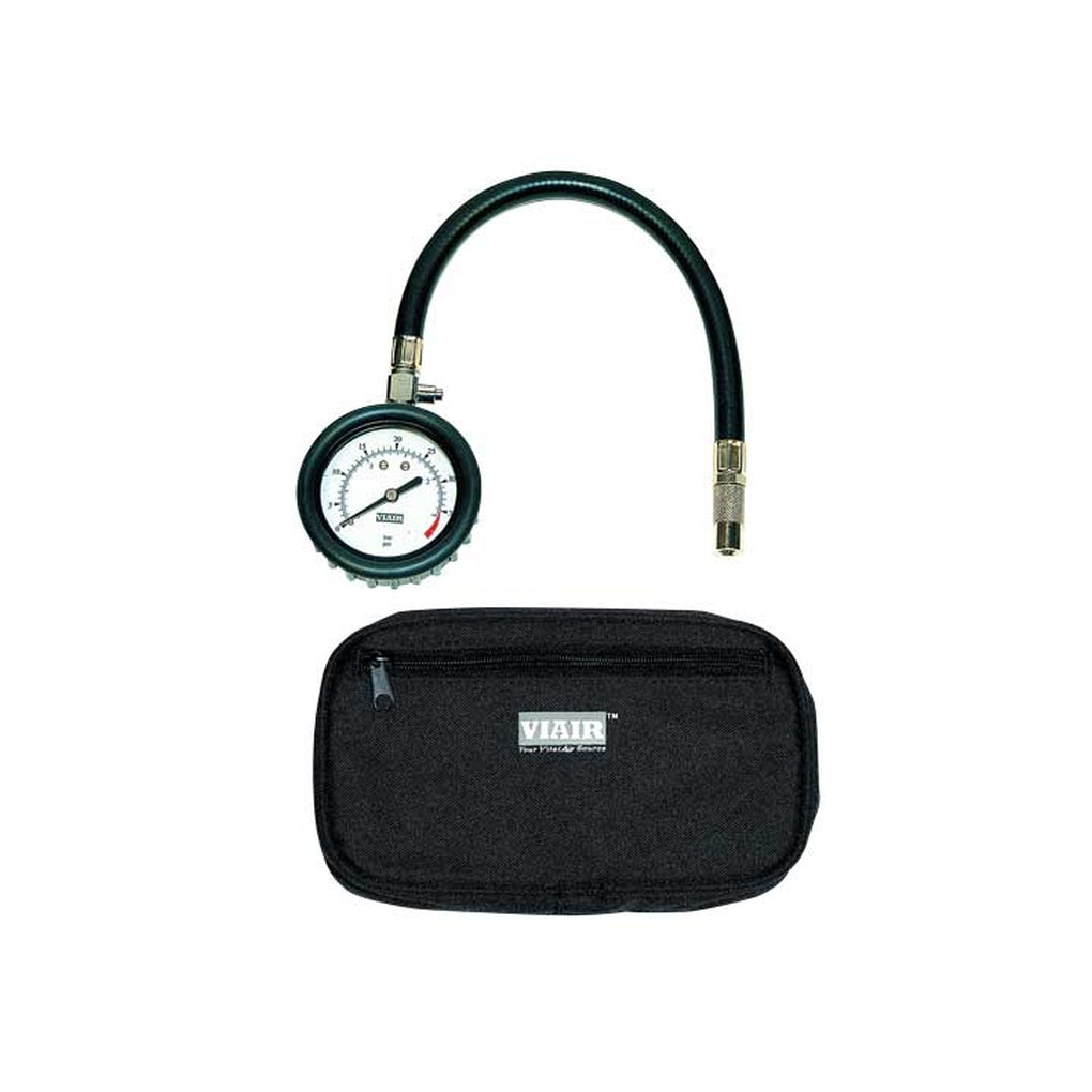 Viair 90073 2.5In Tire Gauge W/Hose (0 To 100 Psi With Storage Pouch)