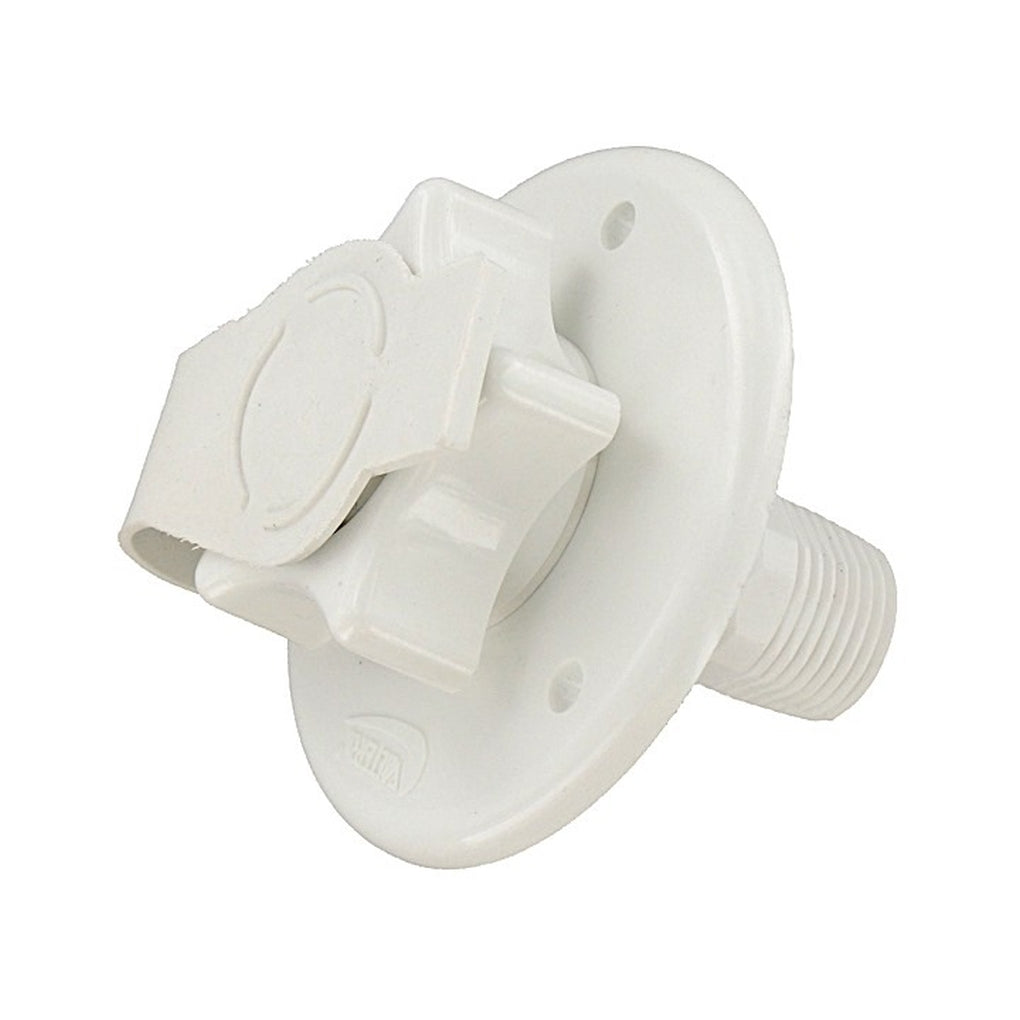 Valterra A01-0168 Water Inlet 23/4In Plastic Flange Mpt White Bulk
