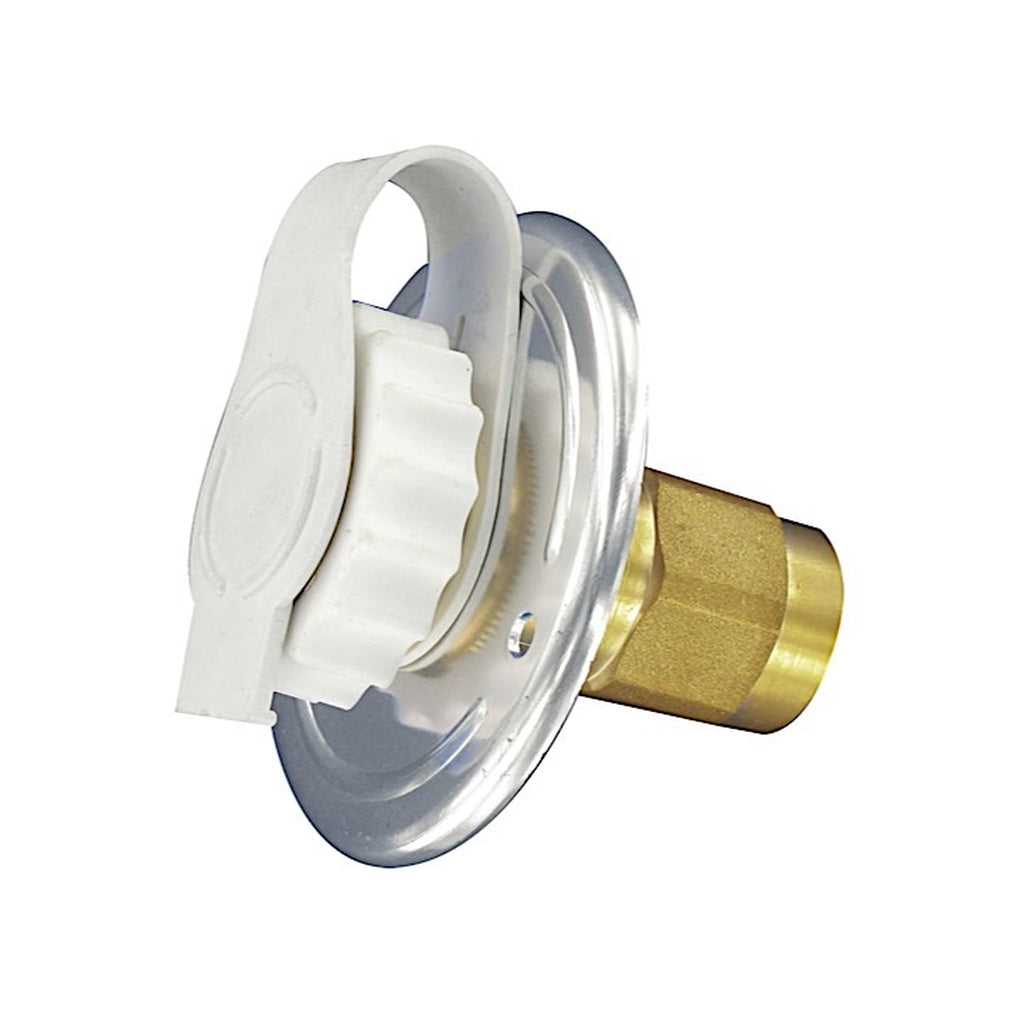 Valterra A01-0172LF Water Inlet 23/4In Metal Flange Alum Finish Leadfree Bulk