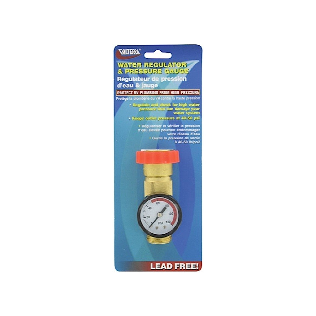 Valterra A01-1124VP Water Regulator Gauge Combo Leadfree Carded