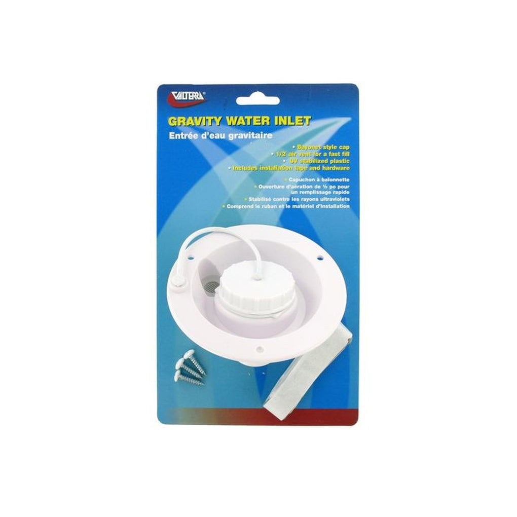 Valterra A01-2003VP Gravity Water Inlet White Carded