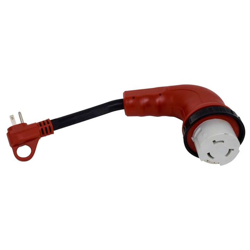 Valterra A10-1550D90 15Am50Af 90 Deg LED Detach Adapter Cord 12 Red Bulk