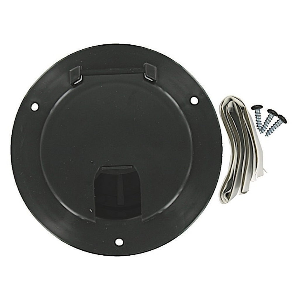 Valterra A10-2135BKVP Cable Hatch Large Round Black Carded