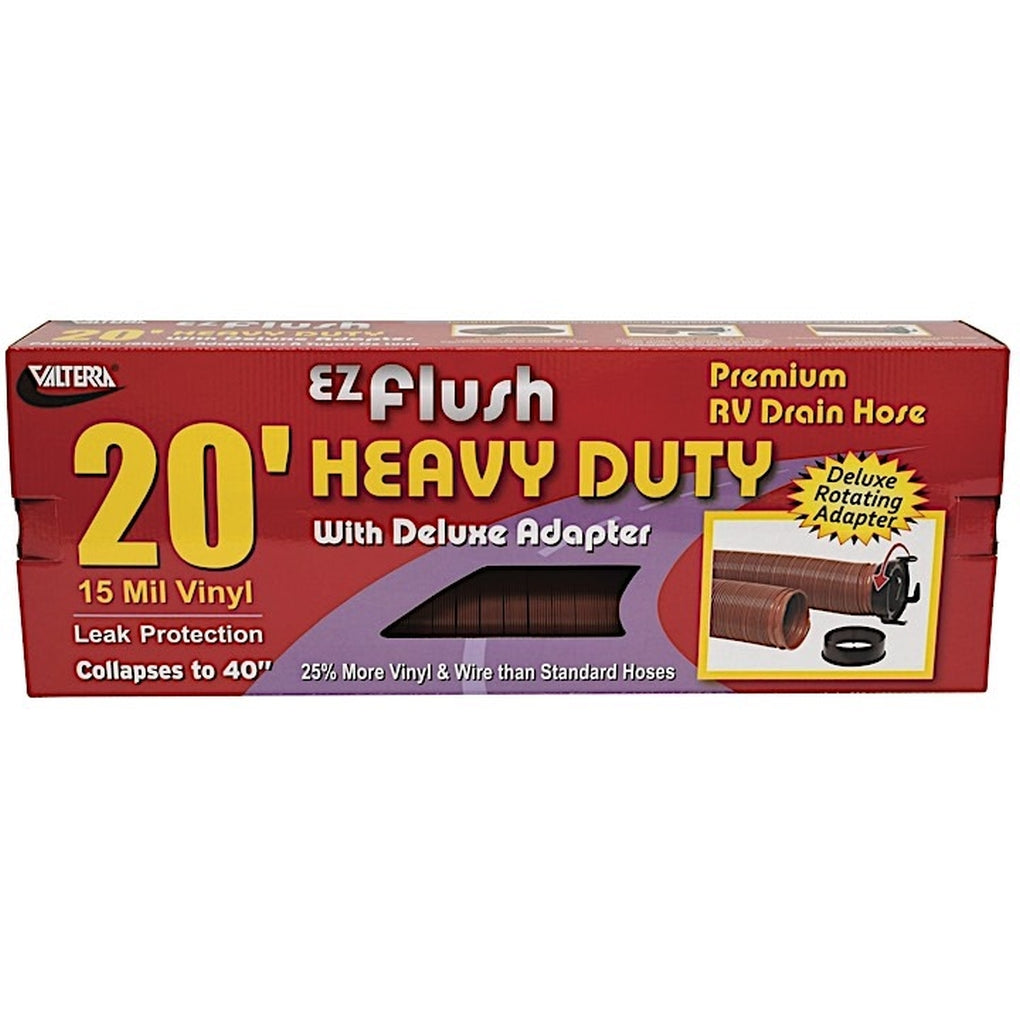 Valterra D04-0044 Ez Flush Heavy Duty Hose 20Ft With Adapter Boxed