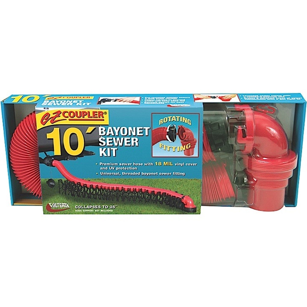 Valterra D04-0114 Ez Coupler Bayonet Sewer Hose Kit 10