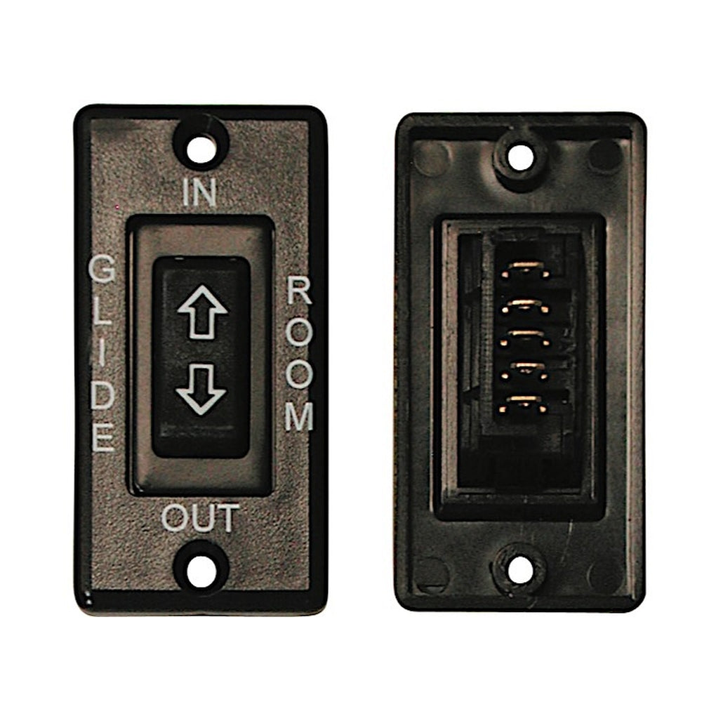 Valterra DG171586BVP Square 5 Pin Inline Terminal Switch Black w/Plate