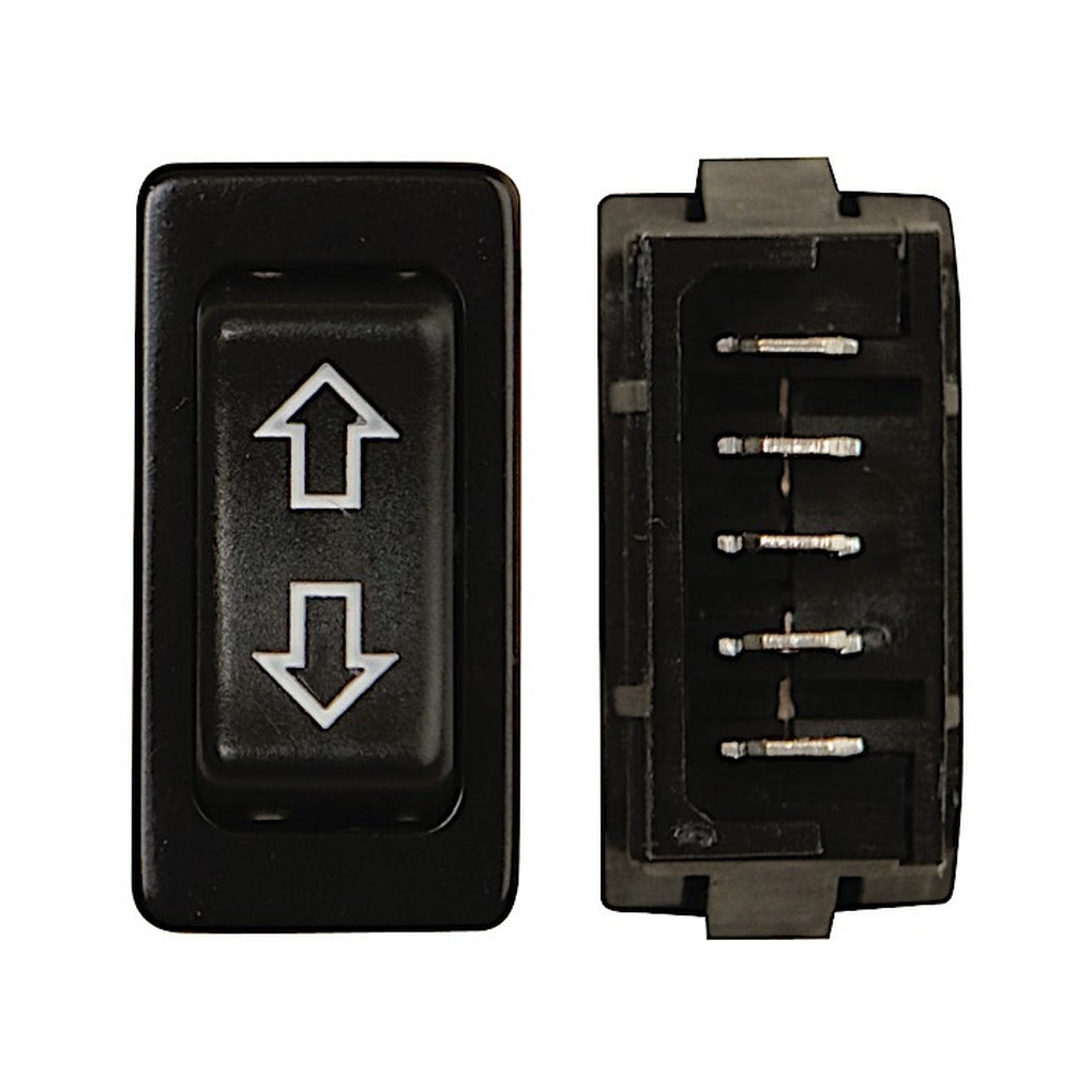 Valterra DG1715BVP Square 5 Pin Inline Terminal Switch DPDT Black