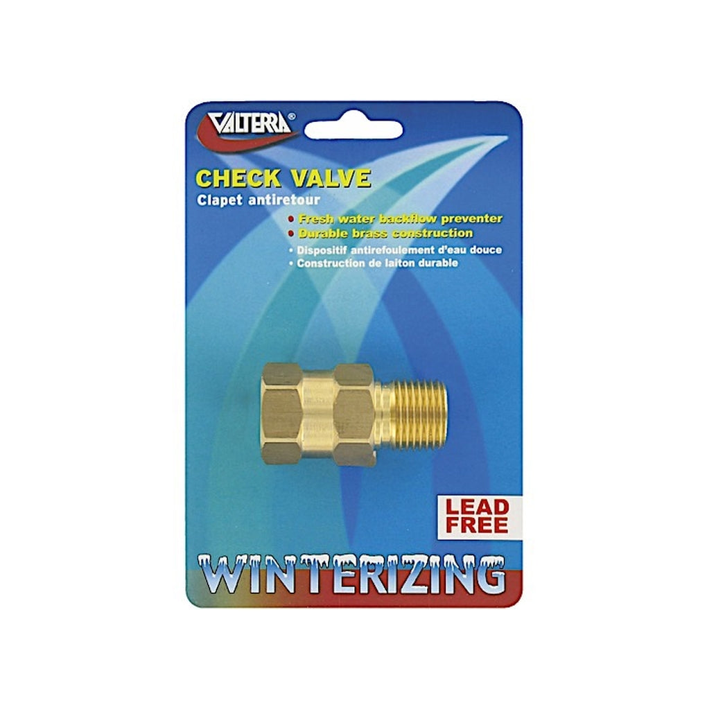 Valterra P23402LFVP Check Valve 1/2In Brass Mpt X Fpt Lf Carded