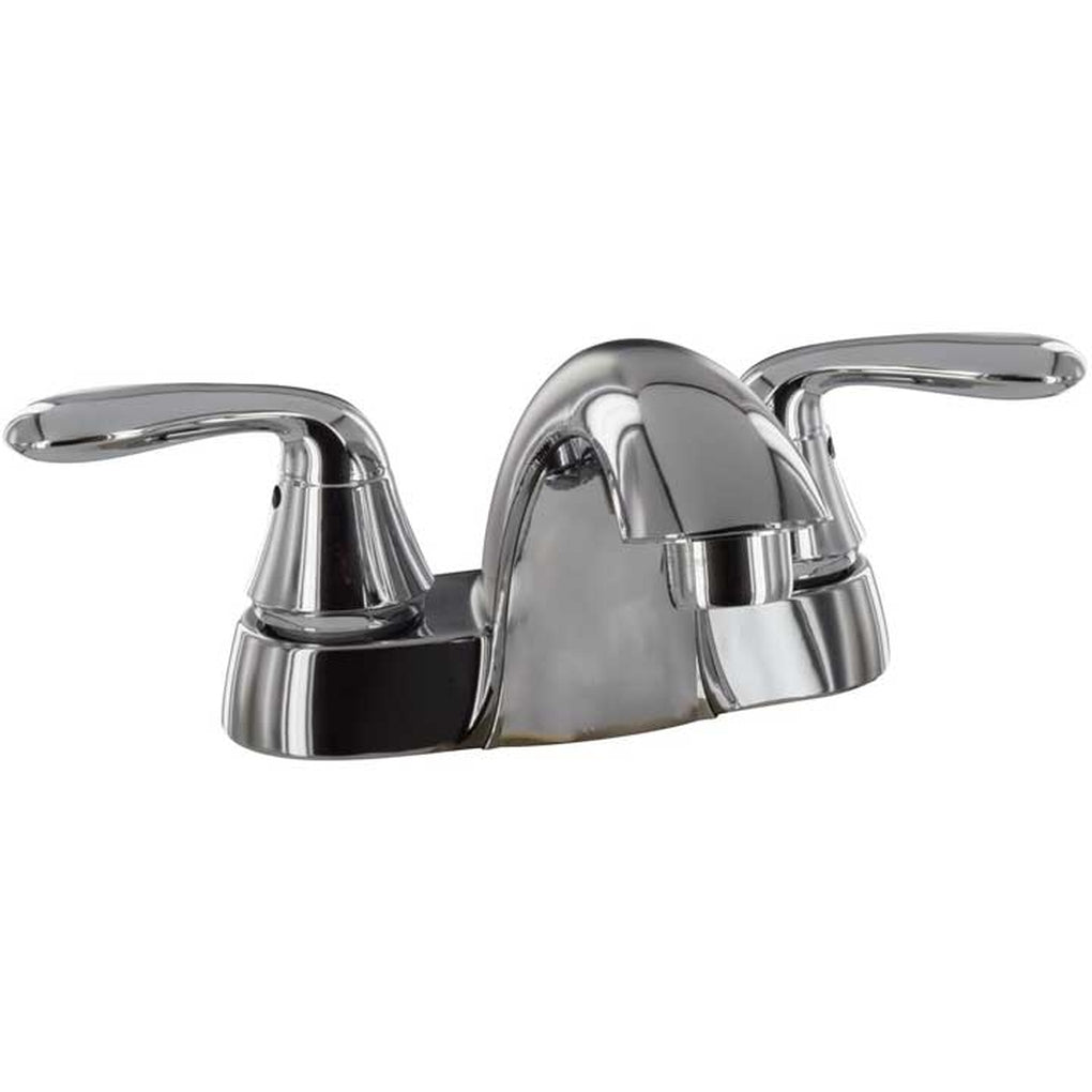 Valterra PF212301 Lavatory Faucet W/Pop Up 4In 2 Knob Plastic Chrome