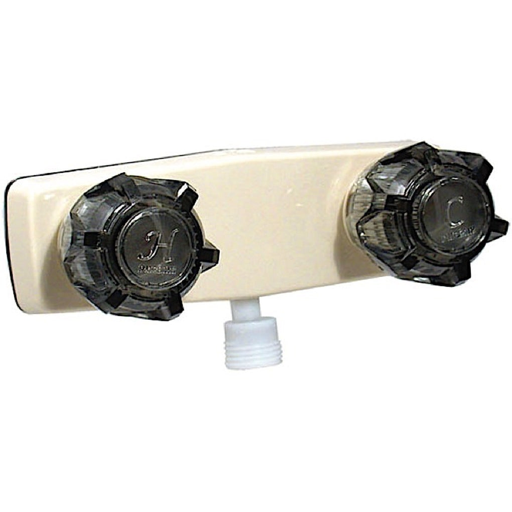 Valterra PF213142 Shower Valve w/Vac Brkr 4In 2 Smoke Knobs Plastic Biscuit