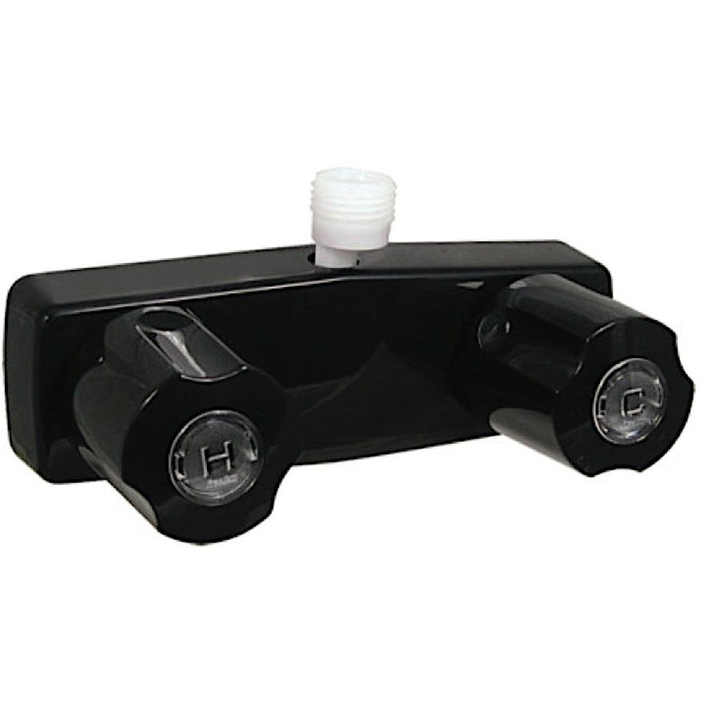 Valterra PF213741 Shower Valve w/Vac Brkr 4In 2 Knob Plastic Black