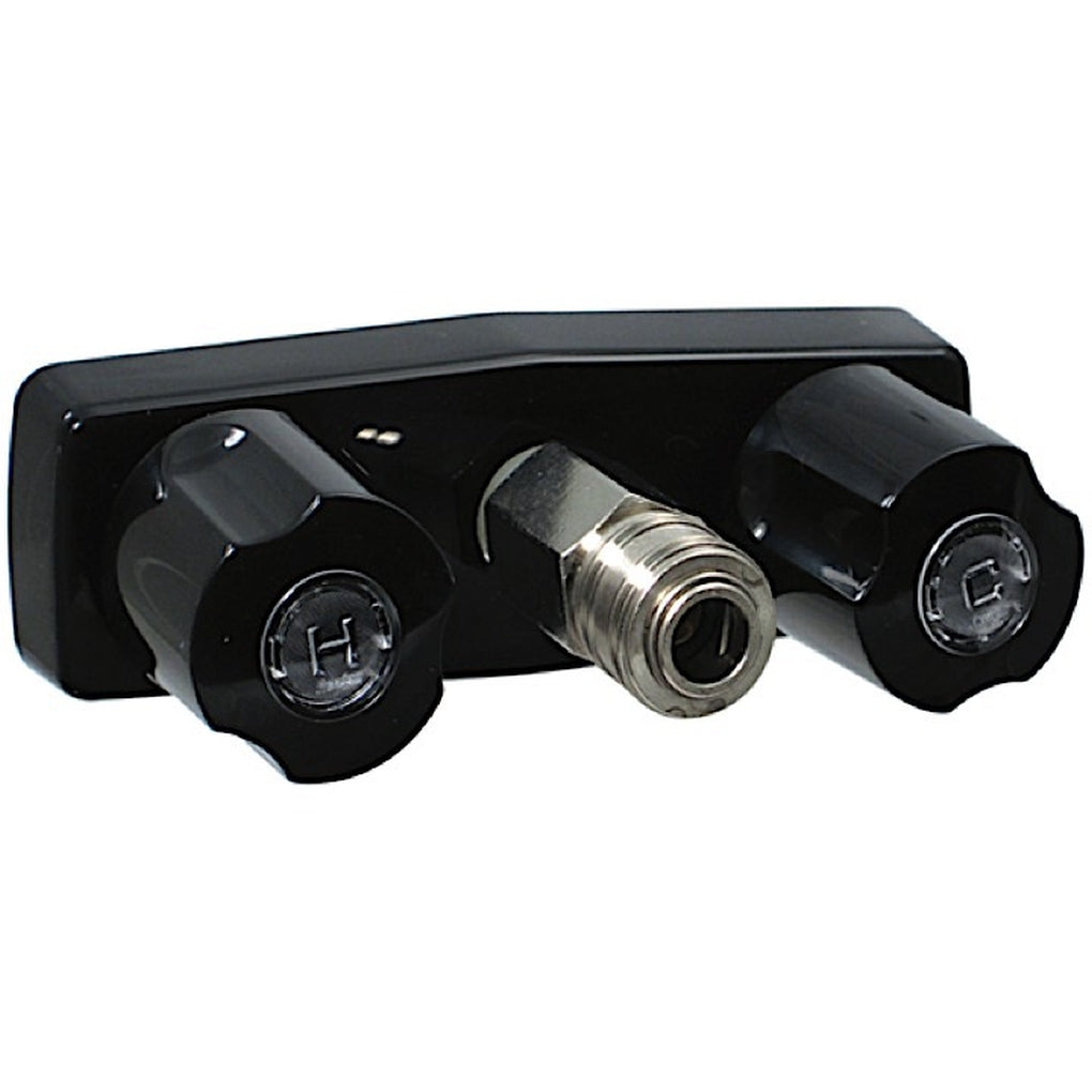 Valterra PF213790 Faucet w/Quick Connect 33/8In 2 Knob Plastic Black