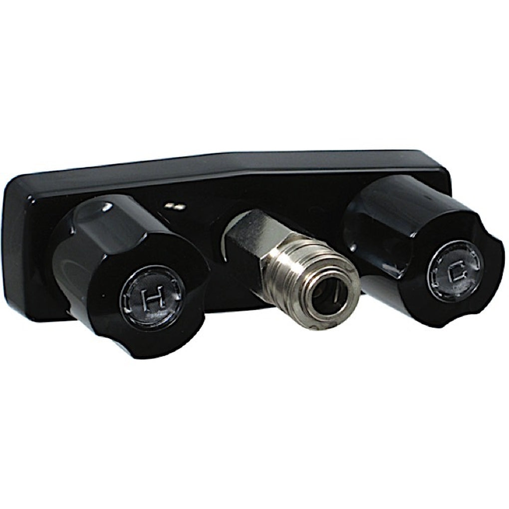 Valterra PF213791 Faucet w/Quick Connect 4In 2 Knob Plastic Black