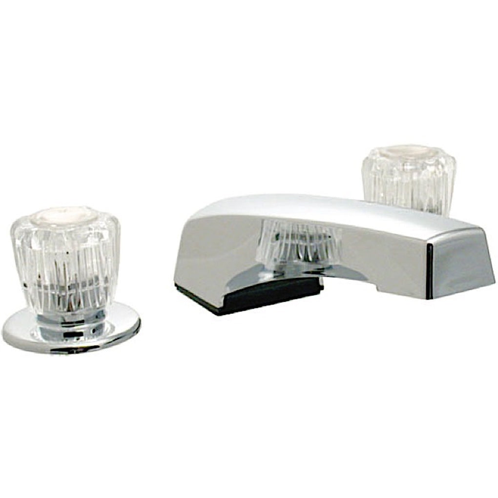 Valterra PF224301 Garden Tub Faucet 8In24In Adjustable 2 Knob 1/4 Turn Plastic Chrome