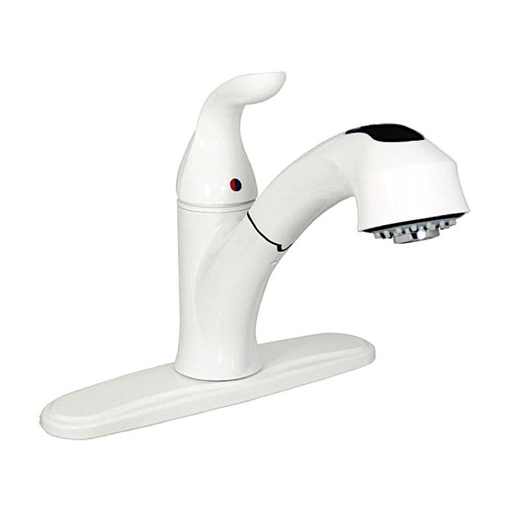 Valterra PF231241 Kitchen Faucet 8In Pull Out Hybrid Ceramic Disc White