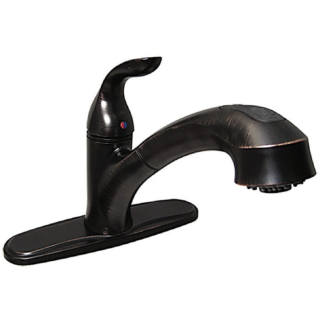 Valterra PF231541 Kitchen Faucet 8In Pull Out Hybrid 1 Lever Ceramic Disc Rubbed Bronze