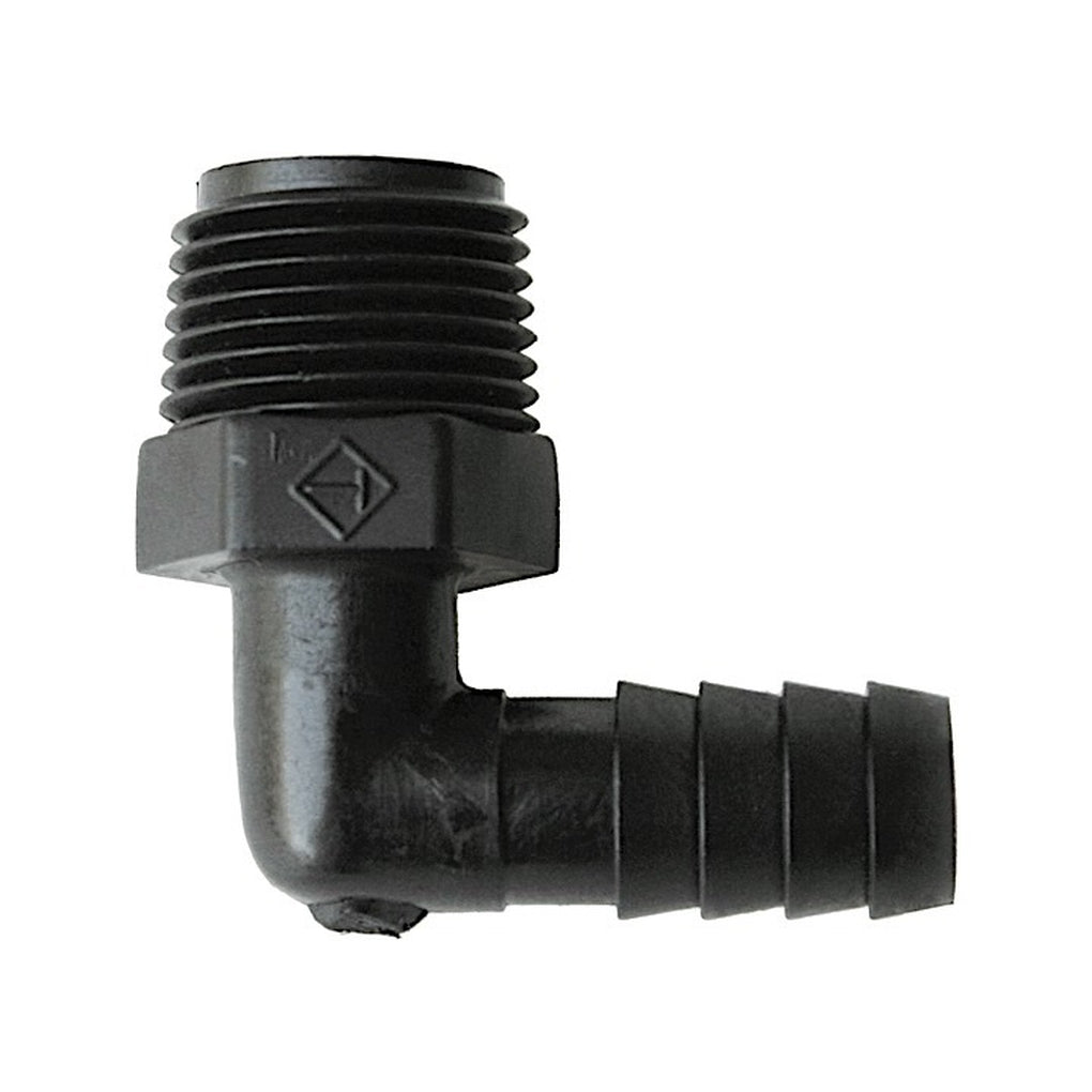 Valterra RF835 Elbow Male Adapter 90 Degrees 3/8In Mpt X 3/8In Barb