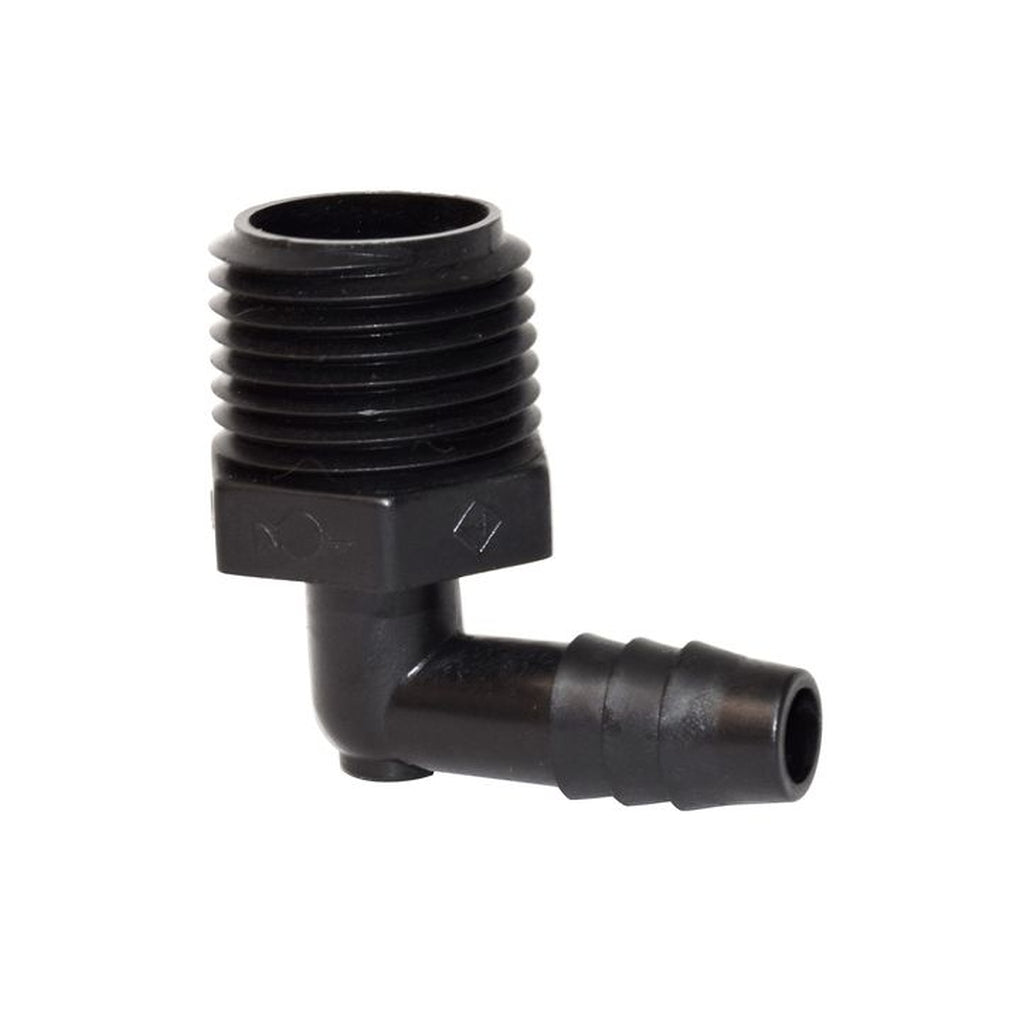 Valterra RF882 Elbow Male Adapter 90 Degrees 1/2In Mpt X 3/8In Barb