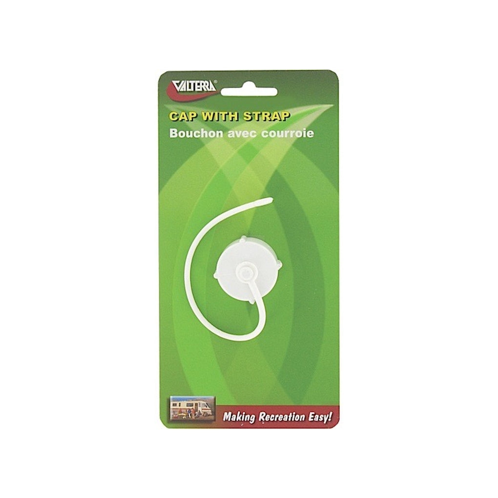 Valterra T1020-1DWVP Hose Cap 3/4In With Strap White Carded