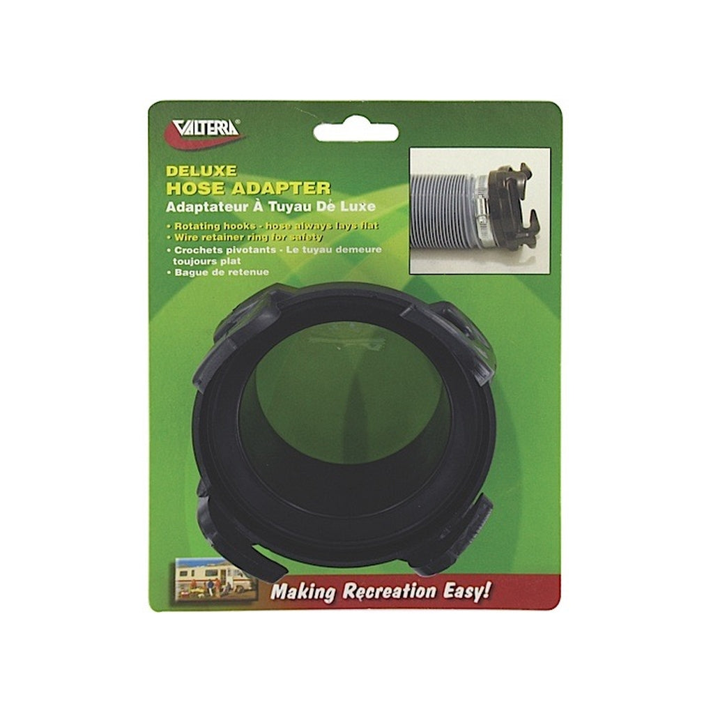 Valterra T1024-2VP Hose Adapter 3In Straight Rotating Black Carded
