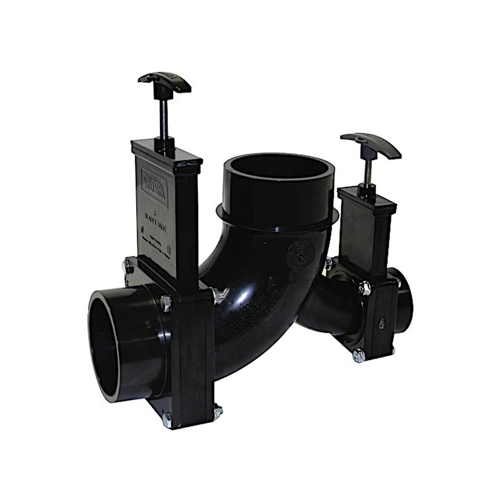 Valterra T81A Ell Double Rotating Valve 3In Spigot X 11/2In Hub X 3In Spigot Outlet