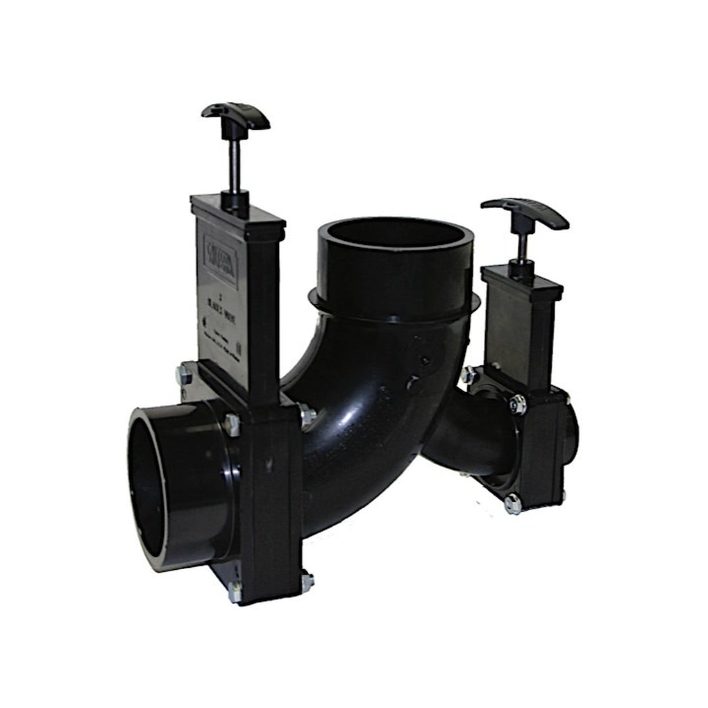 Valterra T81B Ell Double Rotating Valve 3In Spigot X 11/2In Spigot X 3In Spigot Outlet