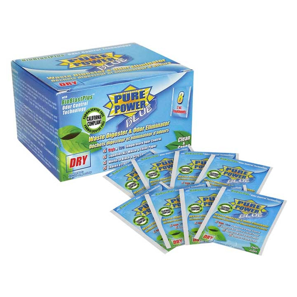 Valterra V23022 Pure Power Blue Dry 2 Oz Packets 8 Per Box Eco Friendly