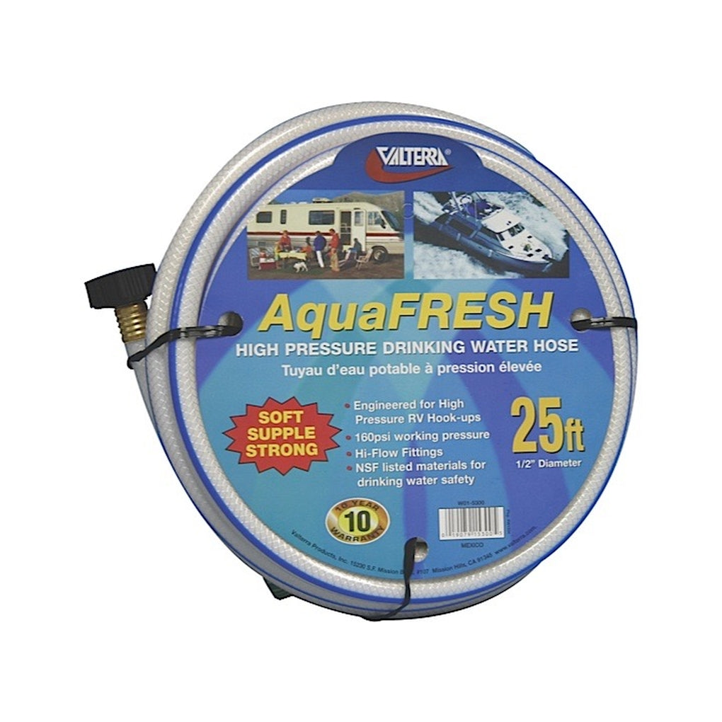 Valterra W01-5300 Drinking Water Hose 1/2In X 25Ft White