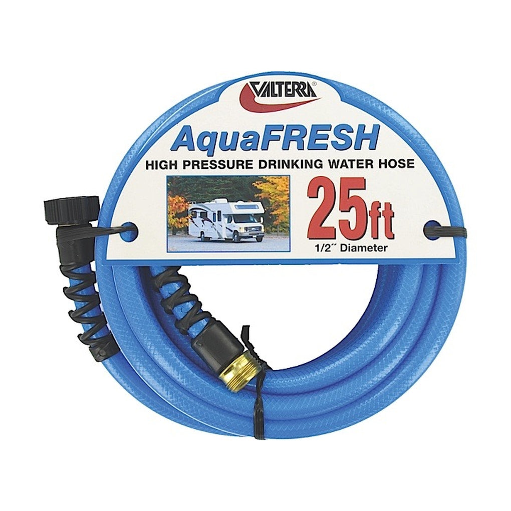 Valterra W01-8300 Aquafresh High Pressure Drinking Water Hose 1/2In X 25 Blue
