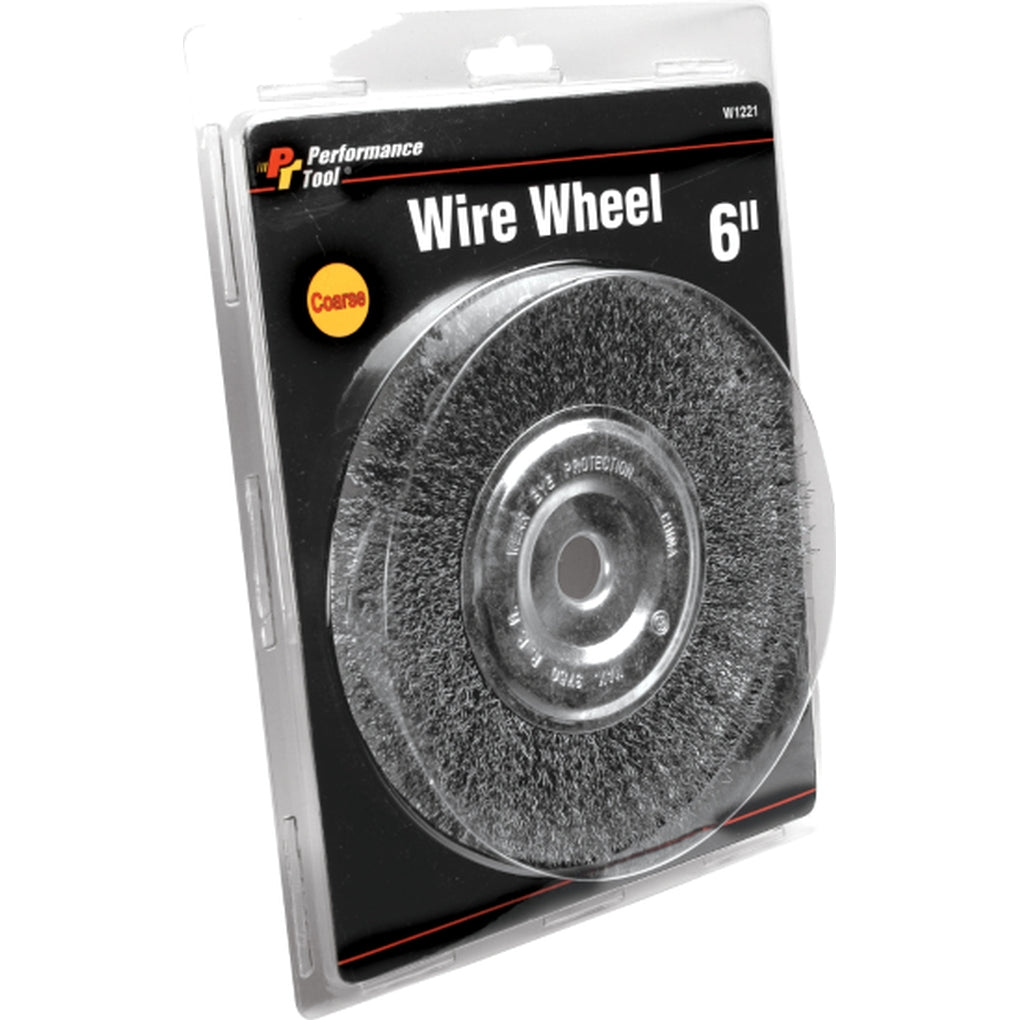 Wilmar Performance Tool W1221 6" Wire Wheel for Bench Grinder