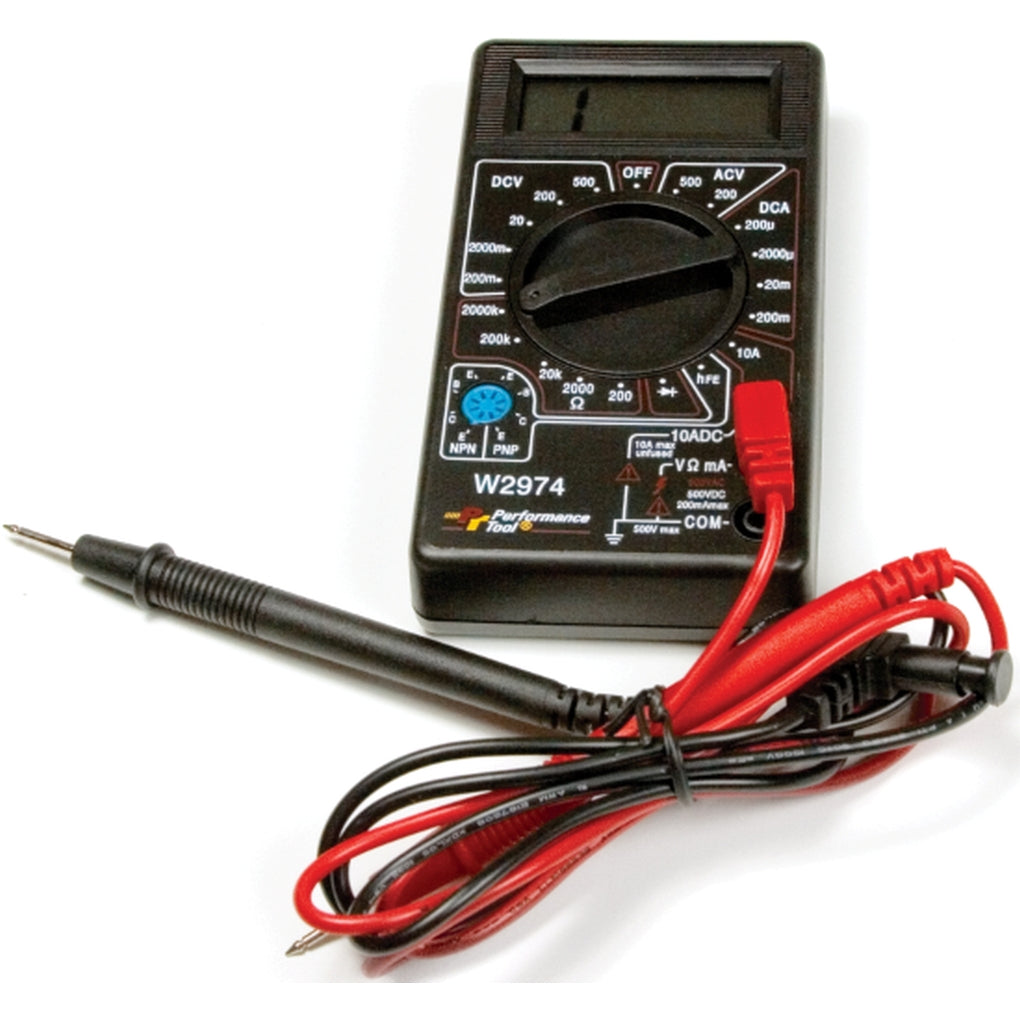 Wilmar Performance Tool W2974 Digital Multi-Meter Tester