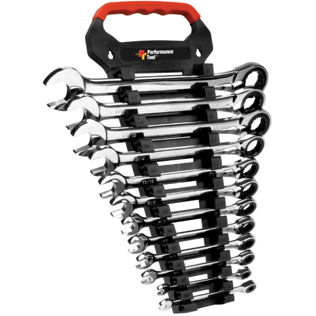 Wilmar Performance Tool W30641 12 Piece SAE Ratcheting Wrench Set